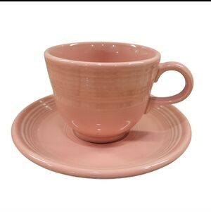 Fiesta Rose Teacup and Saucer Set